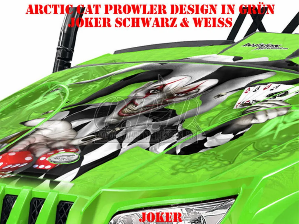 Joker Background Green, Joker color black-White for Arctic Cat Prowler / Prowler XP HD